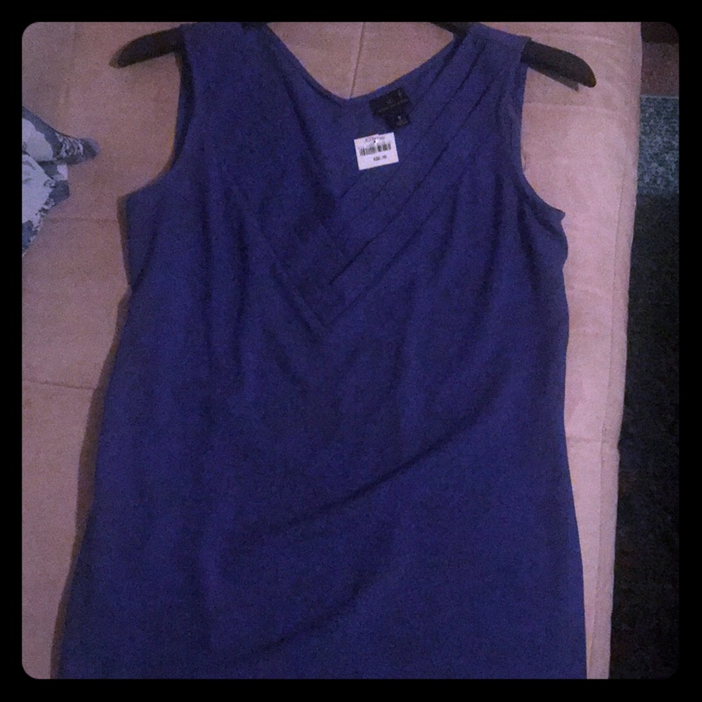 Purple sleeveless blouse